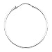 14k White Gold Polished 1.00mm Lightweight Tube Endless Hoop Earrings 20mm Diameter