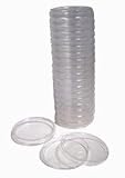 20 Pack Sterile Plastic Petri Dishes, 90mm Dia x 13mm Deep, with Lid.