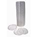 20 Pack Sterile Plastic Petri Dishes, 100mm Dia x 13mm Deep, with Lid.