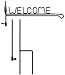 Metal Hanging Sign Banner Flag Garden Stake Yard Lawn Welcome NEW