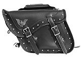 Motorcycle Saddlebags Leather Like Waterproof Saddle Bag SD4065Studs