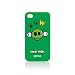 High quality Angry Birds Dull polish Cover Case for iPhone 4 and Included Screen Protector with cleaning cloth and Packaging - Green Bird