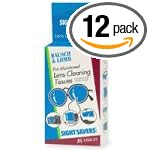Bausch & Lomb Sight Savers Pre-Moistened Lens Cleaning Tissues, 16-Count Tissues (Pack of 12)