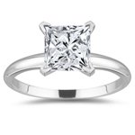 1/2 (0.46-0.55) Carat Platinum Four Prong Diamond Engagement Ring (H-I/SI1)-4.5