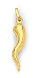 14K Gold Bull's Horn Italian Pendant