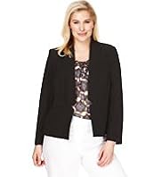 Plus Open Front Notched Jacket