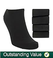 4 Pairs of Cotton Rich Quarter Sports Socks