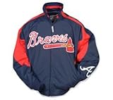 Baseball Jacket - Atlanta Braves Premier Jacket by Majestic font color=#990000