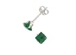 Sterling Silver 6mm Princess-Cut CZ Fashion Birthstone Earring in 6 Prong Setting, May