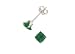 Sterling Silver 6mm Princess-Cut CZ Fashion Birthstone Earring in 6 Prong Setting, May