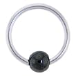 16 Gauge BCR HEMATITE Captive Ring 3/8" 4mm