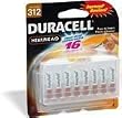 Duracell Easy Tab Hearing Aid Batteries Size 312 (16 batteries)