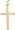 Cross Charm, Gold Plated Silver