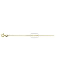 14k Solid Gold Yellow Cable Link Chain Necklace 0.5mm 16"