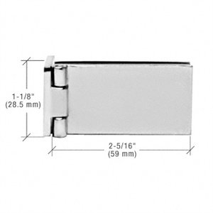 CRL Chrome Square Corner Light Duty Frameless Shower Door and Cabinet Hinge - Package