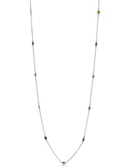 GURHAN "Lentil" Silver with High Karat Gold Accents Station Necklace