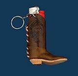 Leather cowboy Boot Key Ring
