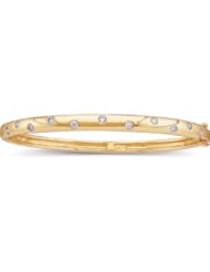 14K Yellow Gold Diamond Bangle Bracelet