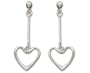 Sterling Silver Heart Shape Dangle Earring