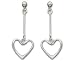 Sterling Silver Heart Shape Dangle Earring