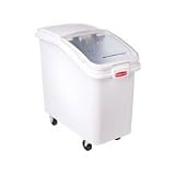 White Slant Front Ingredient Bin with Sliding Lid and 32 Ounce Scoop, 3 1/2 cu ft. (RCP360288WHI)