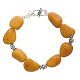 NOVICA Chalcedony bracelet, 'Mountain Treasure'