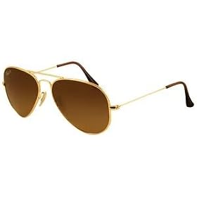 Click here to buy New Ray-Ban RB8041 Gold W Gredient Brown 001 M2 Polarized Size 58 Aviator Titanium Sunglasses.
