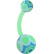 Bioplast Lime Blue Marracas Belly Ring