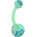 Bioplast Lime Blue Marracas Belly Ring