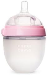 Baby / Child Wide Neck Comotomo Natural Feel Baby Bottle In Soft Shaped Silicone Nipples Single Pk 250 Ml - Pink Infant
