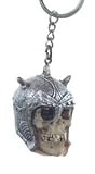 Armoured Skull Head Keyring