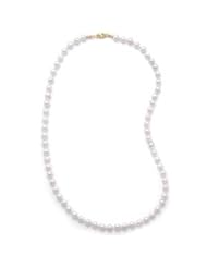 Akoya Pearl Necklace Grade AAA 5.5-6mm Cultured 14K Gold - Made in the USA