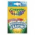 Washable Crayon, Crayola, 16 Ct., Regular Size, Assorted Colors, Tuck Box BIN526916