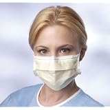 Isolation Face Mask with Earloops, Yellow (box of 50)