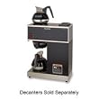 Pour-O-Matic Two-Burner Pour-Over Coffee Brewer, Stainless Steel, Black