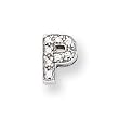 Sterling Silver CZ Initial P Slide