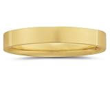 4 mm Plain Flat Comfort-Fit Women's Wedding Band in 14k Yellow Gold
