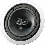 8 100-Watt 2-Way Dual Tweeter In-Ceiling Speaker - White Polypropylene Woofer