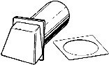 6 Pack of RVHXW4 4 IN. WH DRYER VENT HOOD