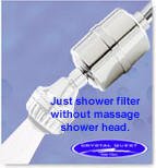 Crystal Quest Chrome Luxury Power Shower Water Filter Without Massage Shower Head
