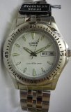 Mens Lorus By Seiko All Stainless Steel 50 meters Day Date Watch
