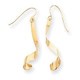 Sardelli - 14kt Gold Twirl Band Dangle Earrings