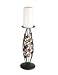 15.5 Pillar Candleholder with Amber & Clear Crystals
