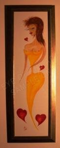 Busty Red Head, Painting by ANN MICELI DEMAJO, Original