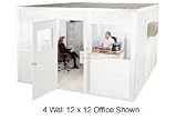 Portafab Class A Fire & Sound Rated Panels Complete 4 Wall 12x24 - White