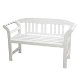 Siena Garden Kopenhagen Bank 2er 130cm Akazienholz weiß