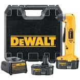 DEWALT DW960K-2 Heavy-Duty 3/8-Inch 18-Volt Ni-Cad Cordless Right Angle Drill