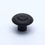 Knob w/Rings 1-1/4 In Satin Black