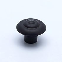 1 1/4'' Dia Knob w/Rings - Satin Black