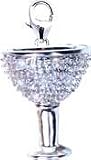 Wine Cup, 14K Gold Diamond Charm